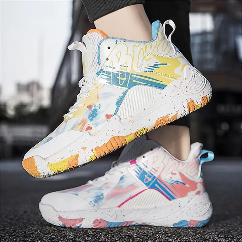 Womens Basketball Shoes for Men High Top Breathable Non Slip Unisex-Adult Outdoor Sneakers Youth Fashion Running Shoes