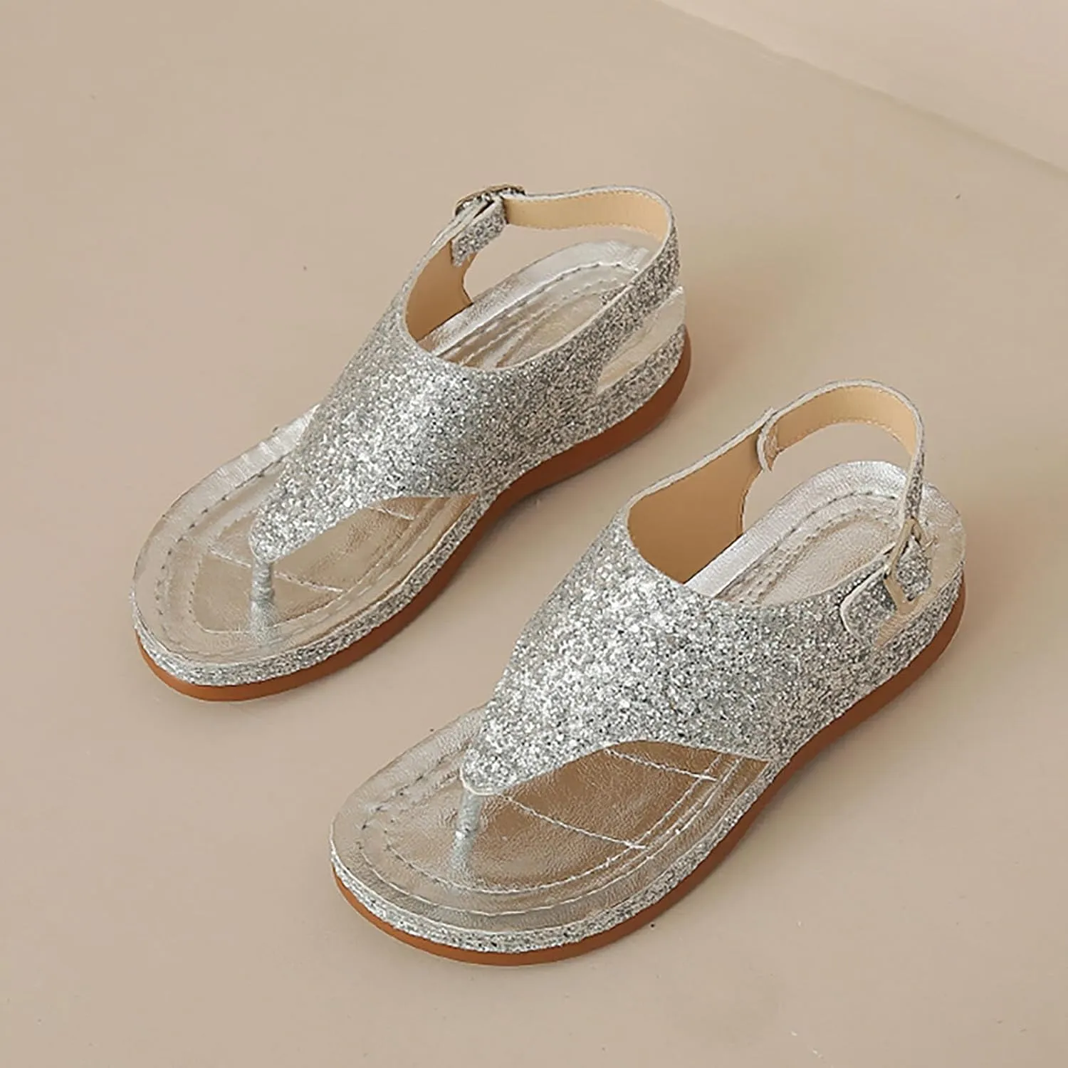 Women'S Beach Sandals Hollow Casual Slippers Flat Shoes Retro Sandals Women'S Rhinestone Sandals for Women Wedding