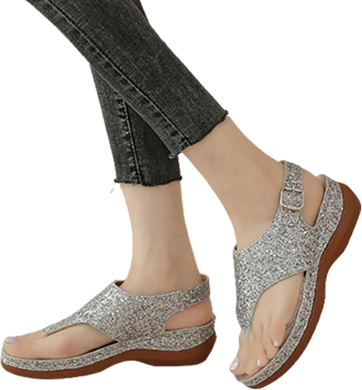Women'S Beach Sandals Hollow Casual Slippers Flat Shoes Retro Sandals Women'S Rhinestone Sandals for Women Wedding