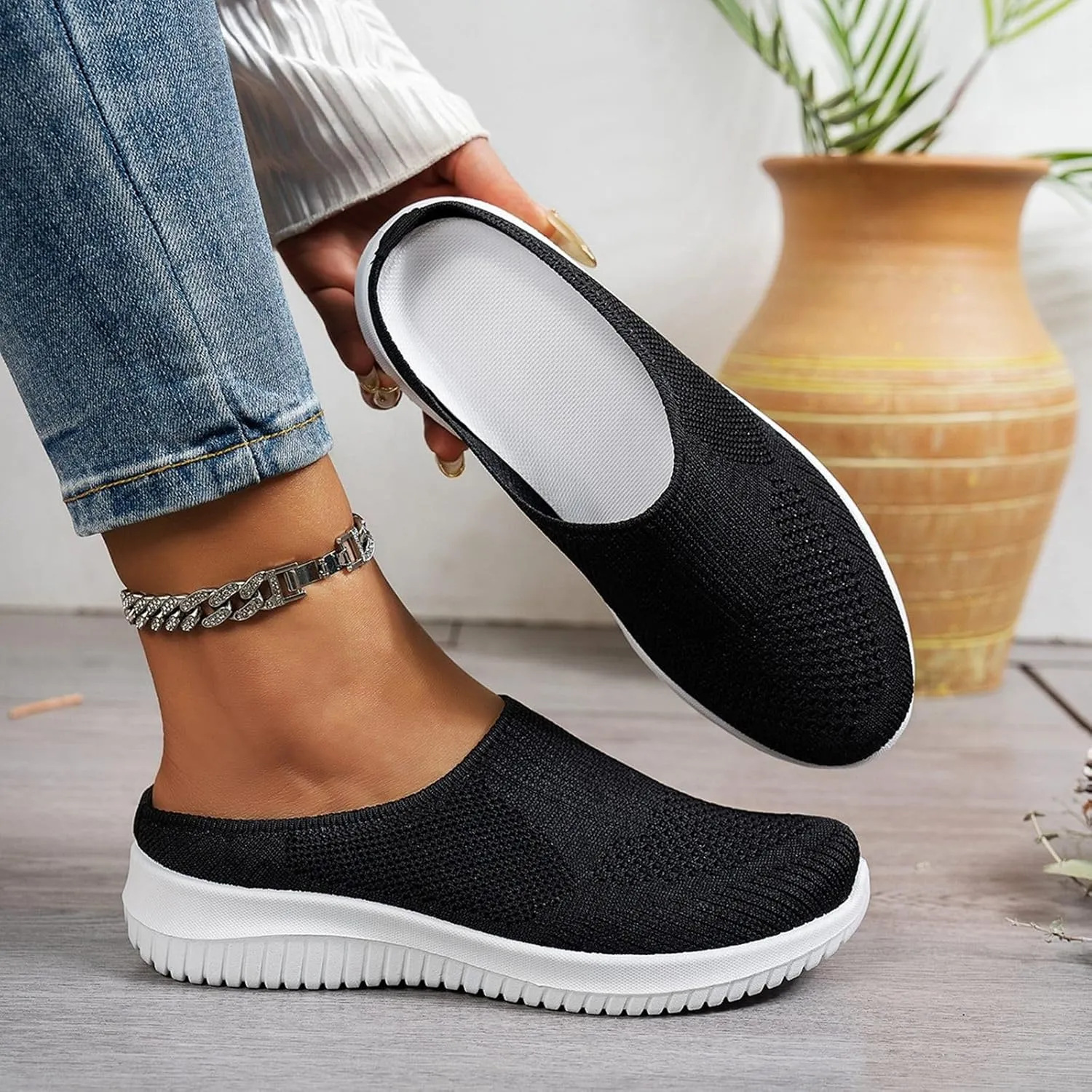 Women's Casual Shoes Everyday Wear Comfortable Soft Sole Slide Sandals with Open Toe Design Home Wear Slippers Women