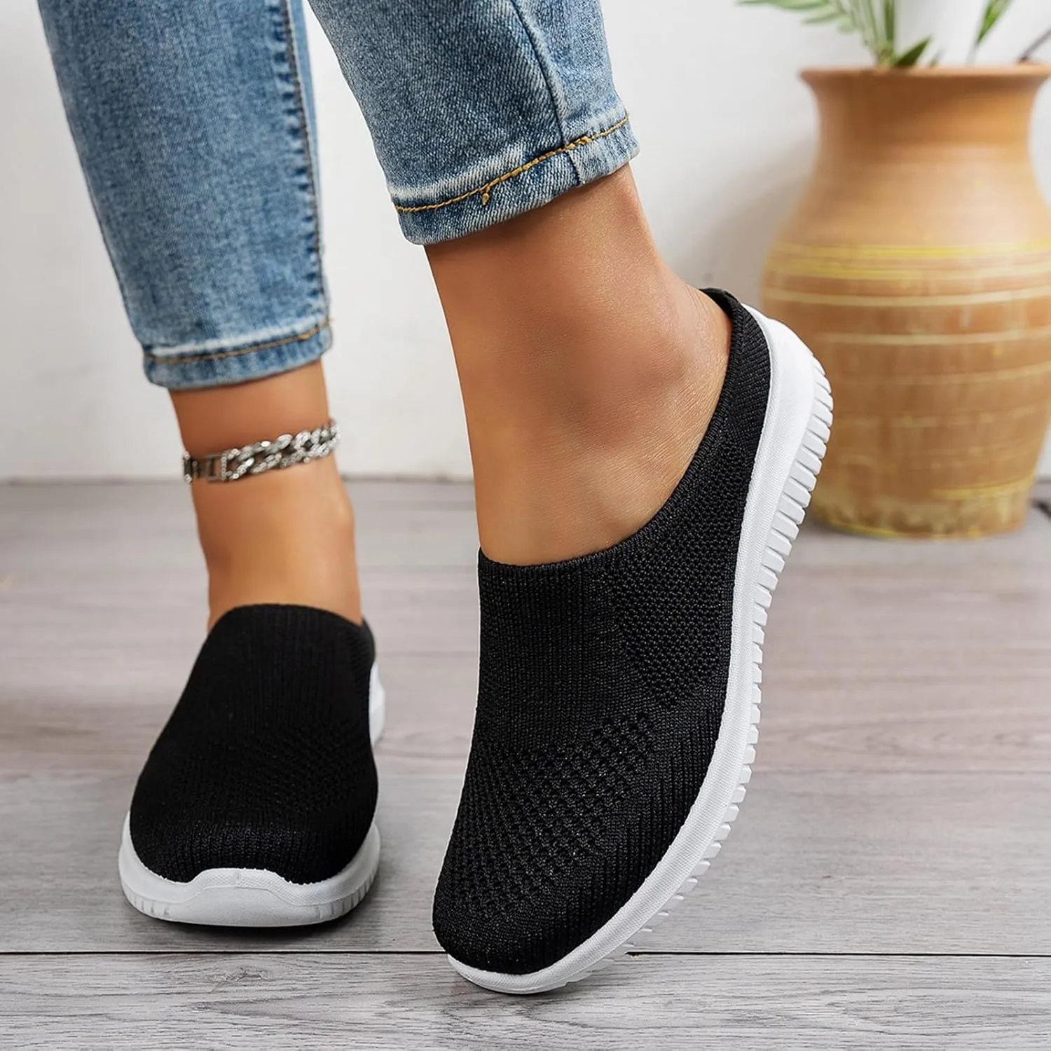 Women's Casual Shoes Everyday Wear Comfortable Soft Sole Slide Sandals with Open Toe Design Home Wear Slippers Women