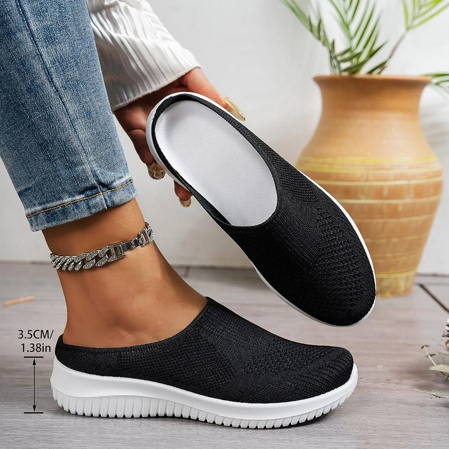 Women's Casual Shoes Everyday Wear Comfortable Soft Sole Slide Sandals with Open Toe Design Home Wear Slippers Women