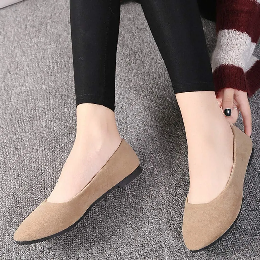 Women's Casual Slip-On Flat Lightweight & Flexible All Season Shoes Sneakers Classic Casual Walking Shoes