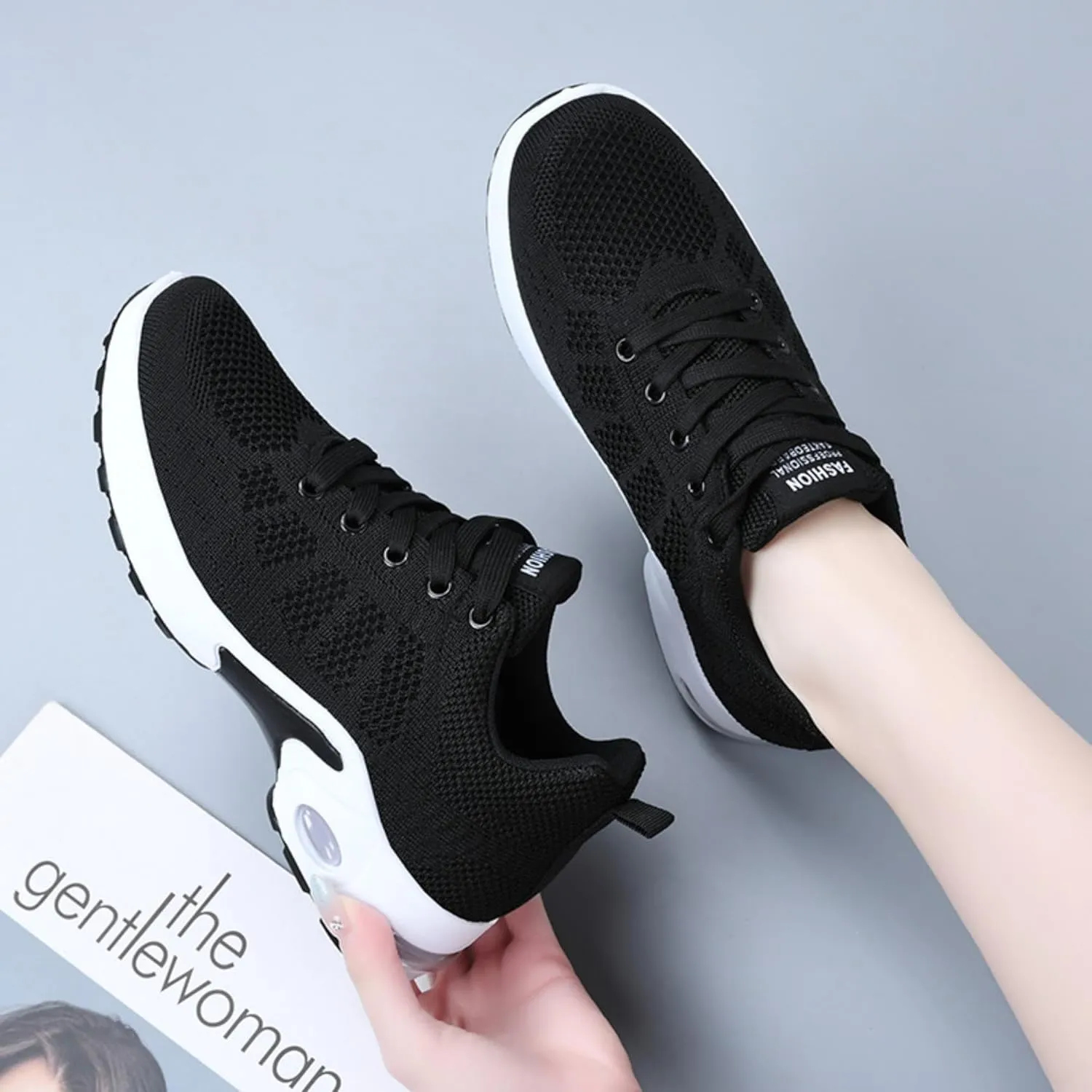 Women's Casual Sneakers – Lightweight, Breathable Non-Slip Walking Shoes for Work, Nursing, Running, and Everyday Use