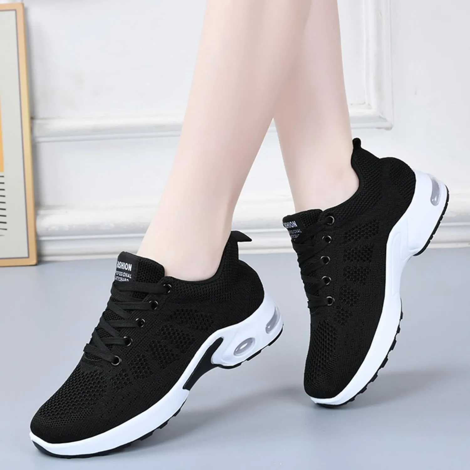 Women's Casual Sneakers – Lightweight, Breathable Non-Slip Walking Shoes for Work, Nursing, Running, and Everyday Use
