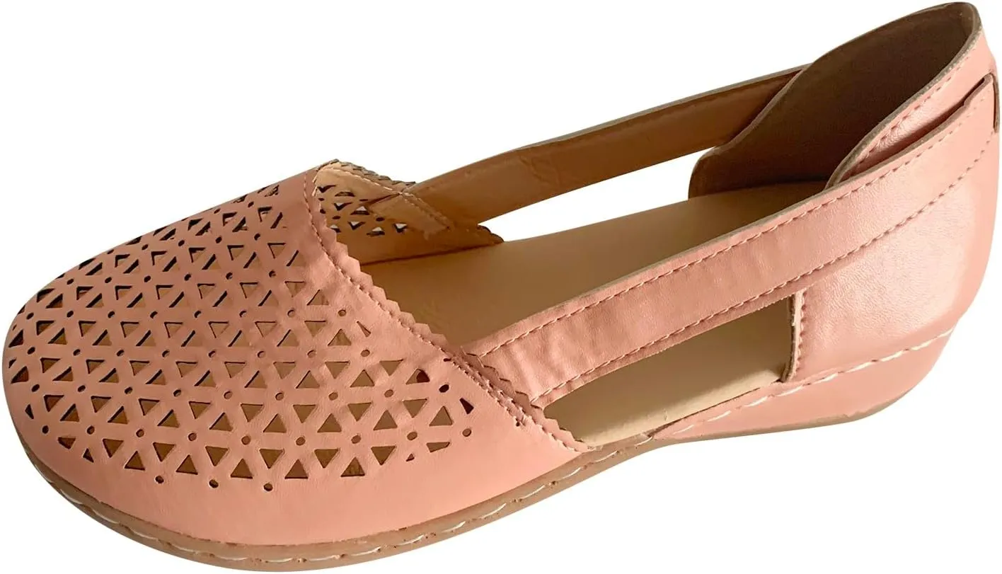 Women's Comfort Walking Boat Shoe Lightweight & Flexible All Season Shoes Cute Loafer Slip on Walking Driving Shoes