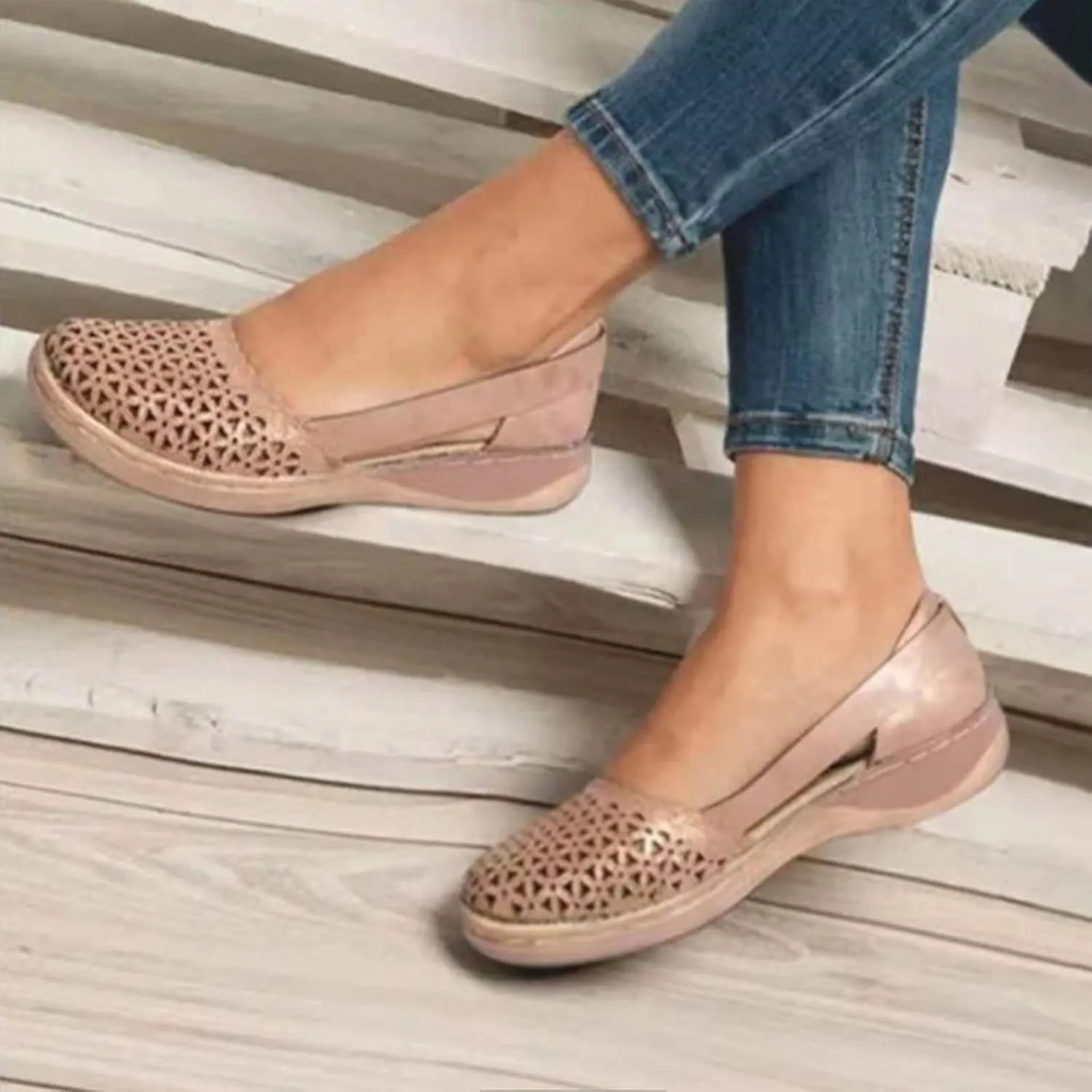 Women's Comfort Walking Boat Shoe Lightweight & Flexible All Season Shoes Cute Loafer Slip on Walking Driving Shoes