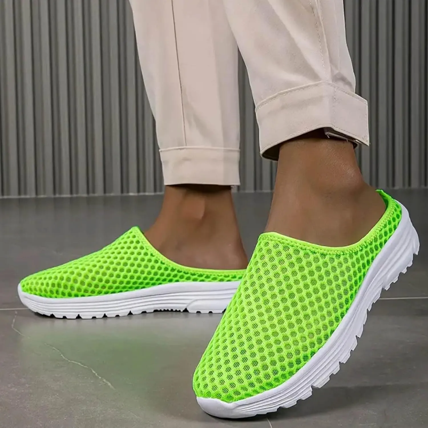 Women's Comfortable Casual Sneakers – Lightweight & Breathable Mesh Slip-On Walking Shoes, Easy to Wear, Soft Sole, Perfect for Work, Travel & Everyday Use ﻿
