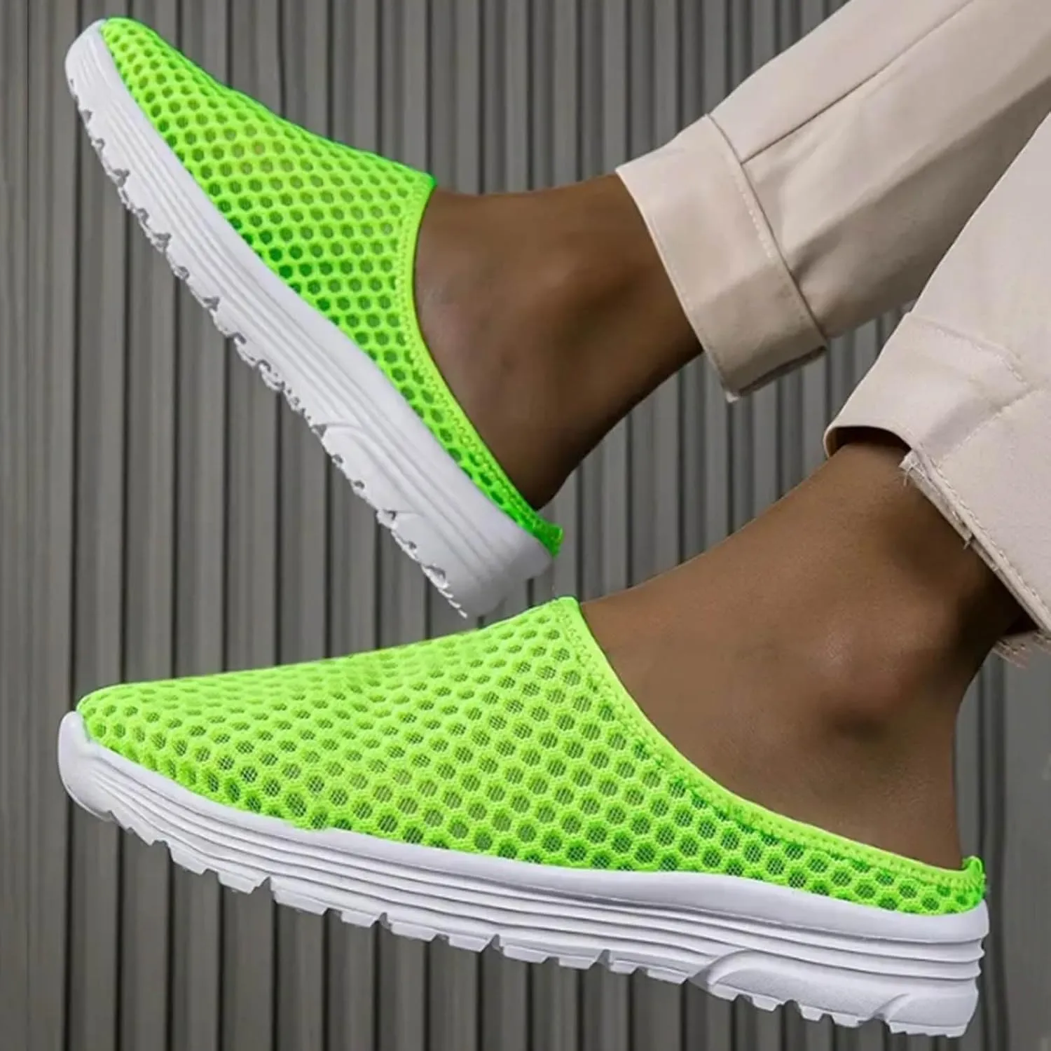 Women's Comfortable Casual Sneakers – Lightweight & Breathable Mesh Slip-On Walking Shoes, Easy to Wear, Soft Sole, Perfect for Work, Travel & Everyday Use ﻿