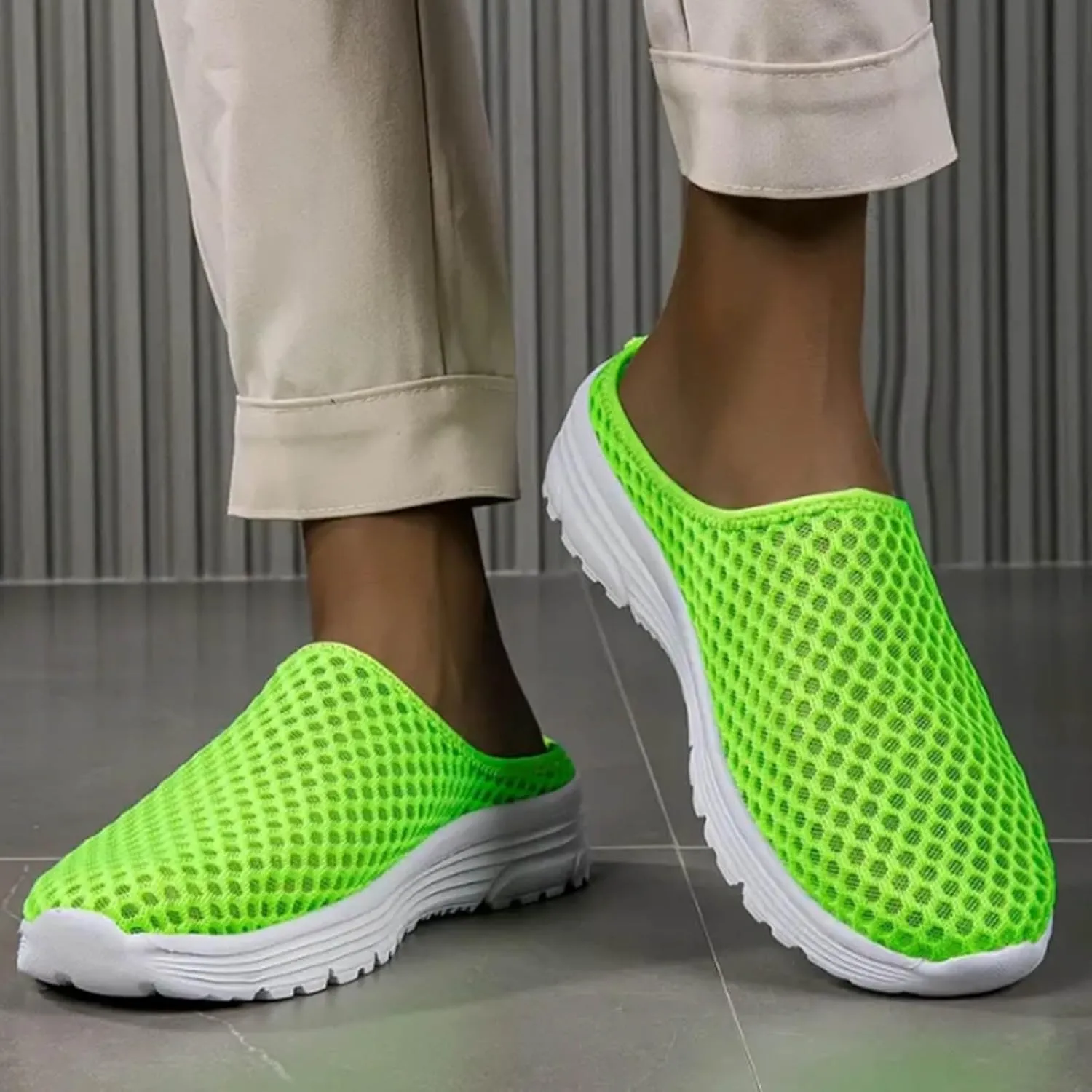 Women's Comfortable Casual Sneakers – Lightweight & Breathable Mesh Slip-On Walking Shoes, Easy to Wear, Soft Sole, Perfect for Work, Travel & Everyday Use ﻿