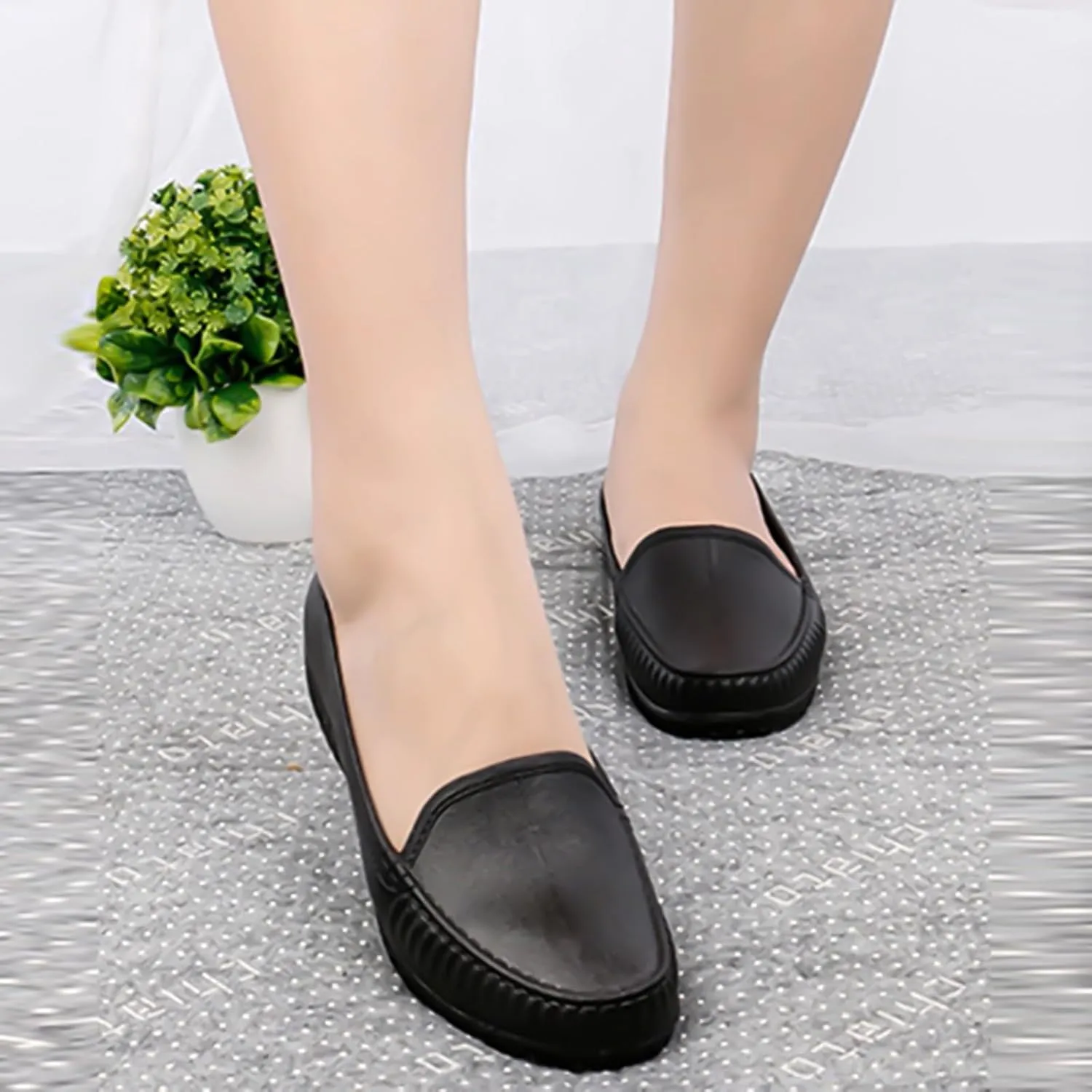 Women's Comfortable Leather Orthopedic Slip-On Loafers, Soft Walking & Driving Shoes, Business & Work Shoes for Women, White, One Size
