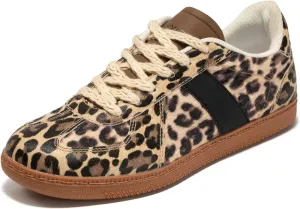 Women’s Glitter Sparkly Fashion Sneakers – Classic Retro Lace-Up Trainers with Non-Slip Gum Sole and Cushioned Insole for Casual Walking Street Style