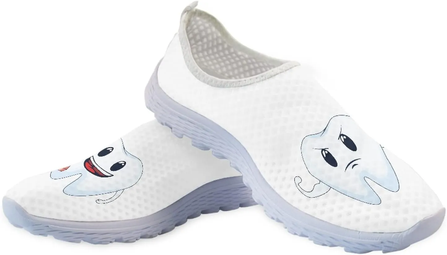 Women's Running Shoes Breathable Athletic Tennis Shoes Casual Lightweight Ladies Running Sneakers Slip On Flats Loafer