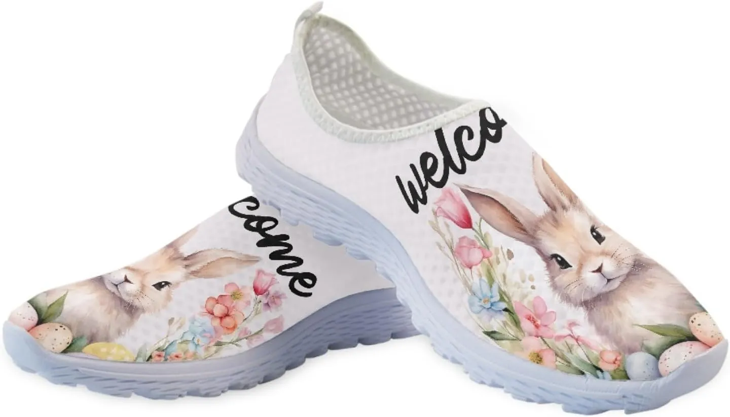 Women's Running Shoes Breathable Athletic Tennis Shoes Casual Lightweight Ladies Running Sneakers Slip On Flats Loafer