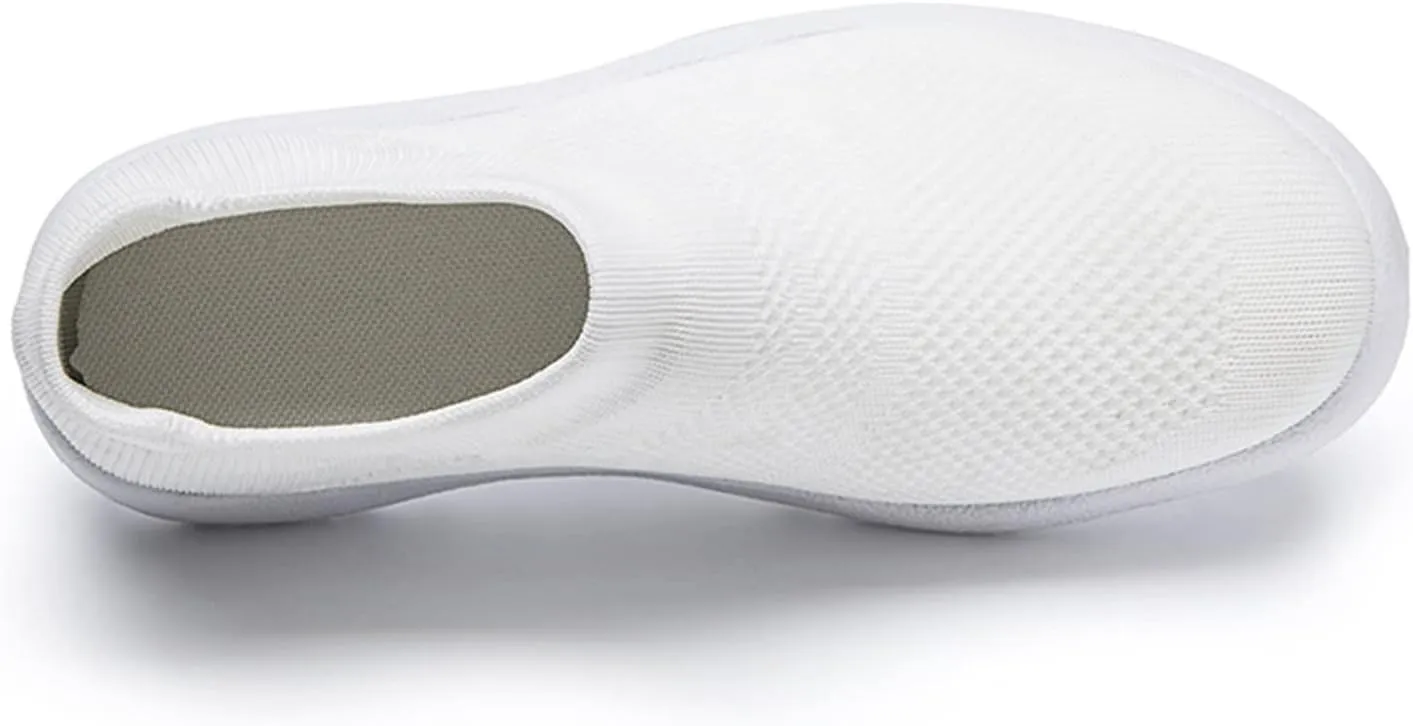 Women's Slip-on Shoes Wide Width Sneakers Hands Free Non Slip Work Shoes Women Walking Woman Shoes Casual White Sneakers Slip On Tennis Shoe Loafers Shoe