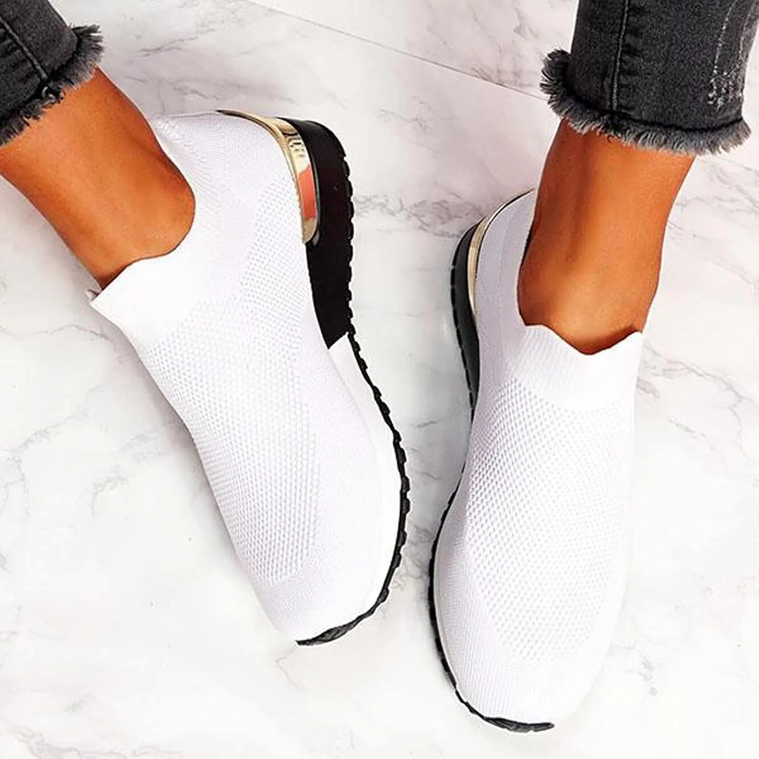 Womens Tennis Shoes Mesh Women Casual Shoes High Top Sneakers Men's KnitFlex Breeze Mesh Sneakers Oxfords Lace Basketball Shoe Loafers Dress Shoe