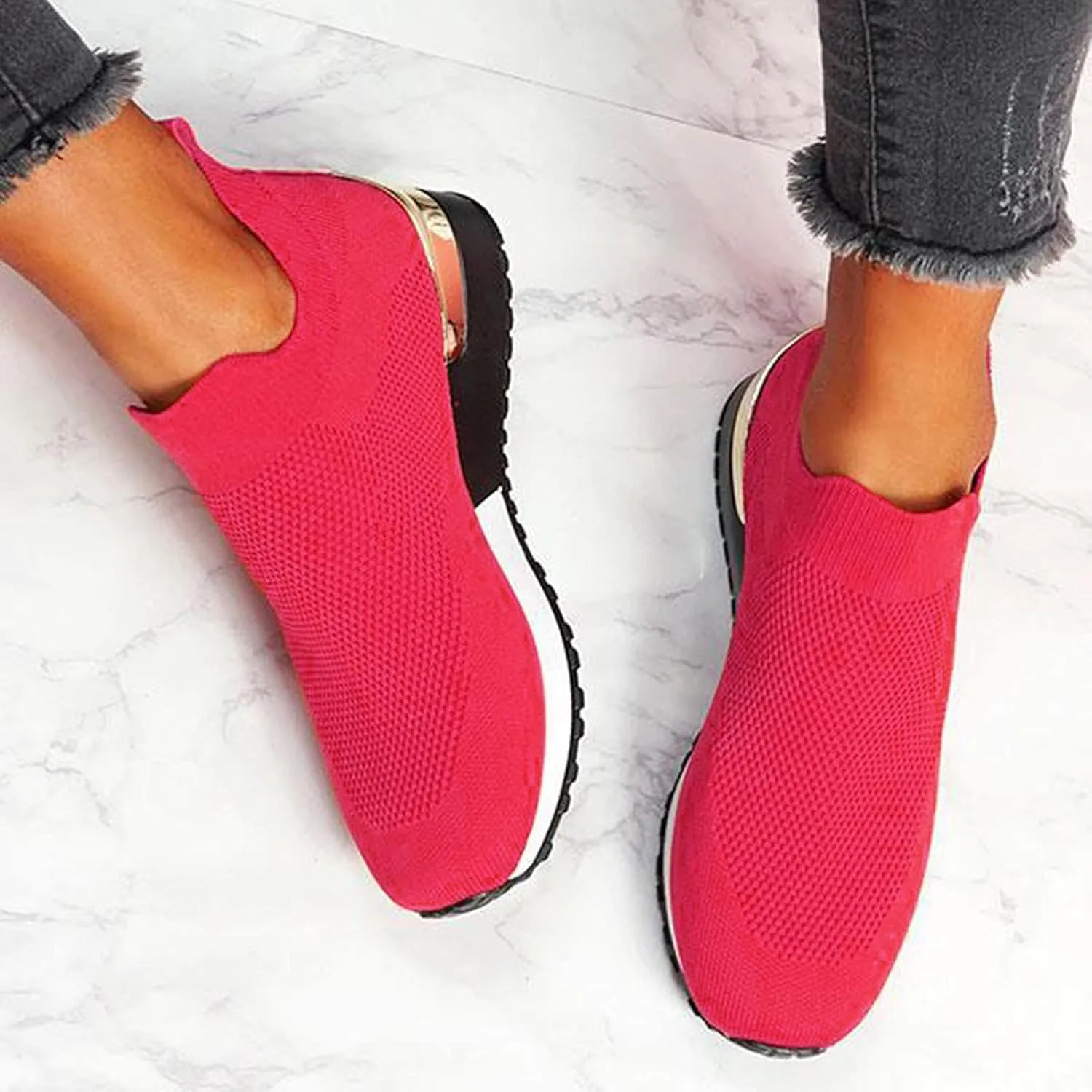Womens Tennis Shoes Mesh Women Casual Shoes High Top Sneakers Men's KnitFlex Breeze Mesh Sneakers Oxfords Lace Basketball Shoe Loafers Dress Shoe