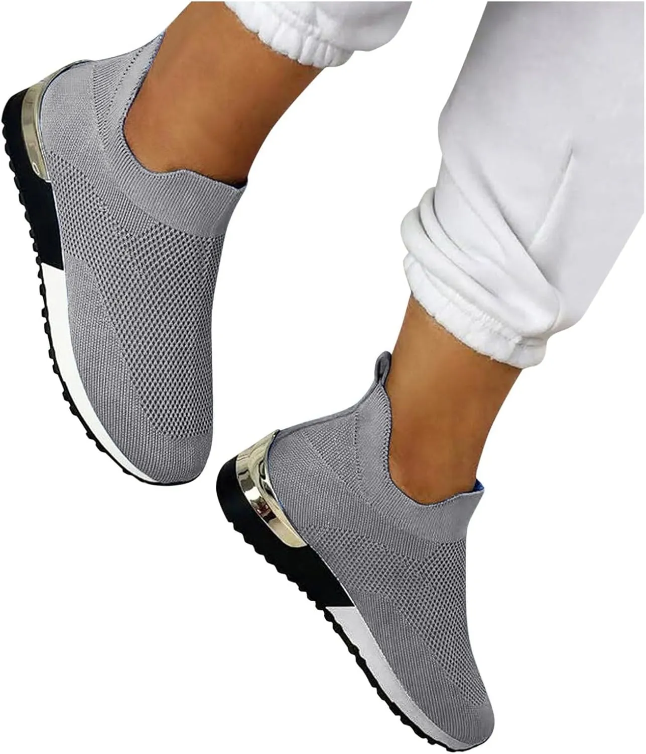 Womens Tennis Shoes Mesh Women Casual Shoes High Top Sneakers Men's KnitFlex Breeze Mesh Sneakers Oxfords Lace Basketball Shoe Loafers Dress Shoe