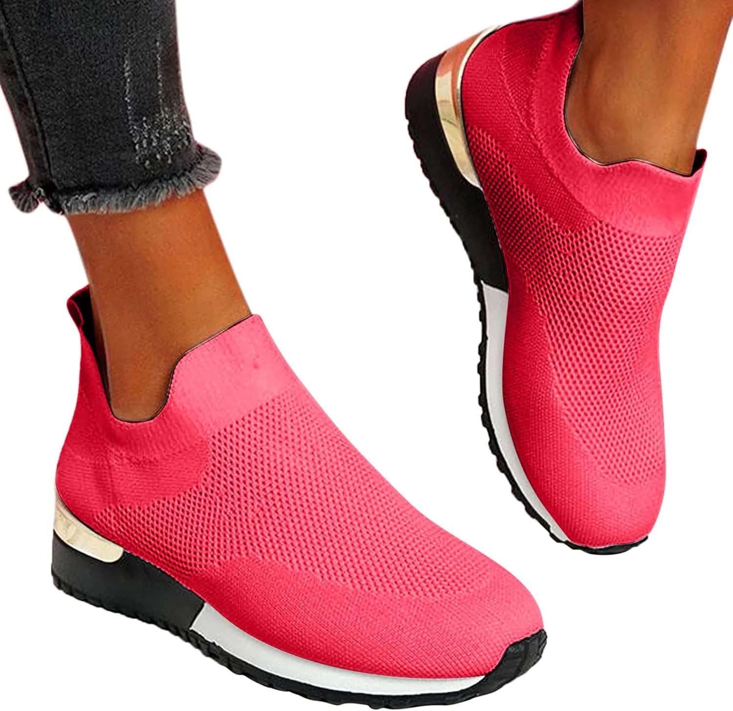 Womens Tennis Shoes Mesh Women Casual Shoes High Top Sneakers Men's KnitFlex Breeze Mesh Sneakers Oxfords Lace Basketball Shoe Loafers Dress Shoe