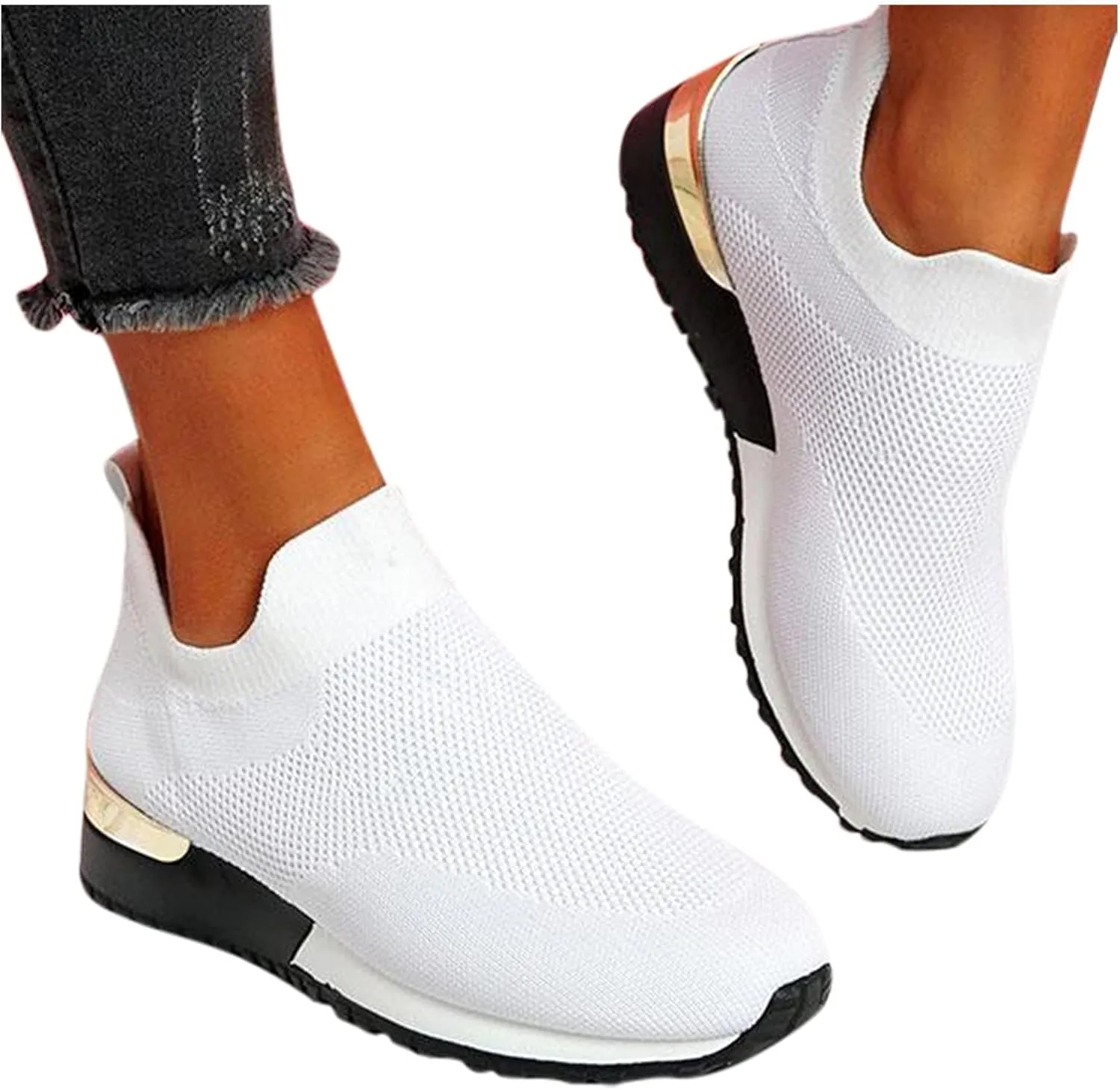 Womens Tennis Shoes Mesh Women Casual Shoes High Top Sneakers Men's KnitFlex Breeze Mesh Sneakers Oxfords Lace Basketball Shoe Loafers Dress Shoe