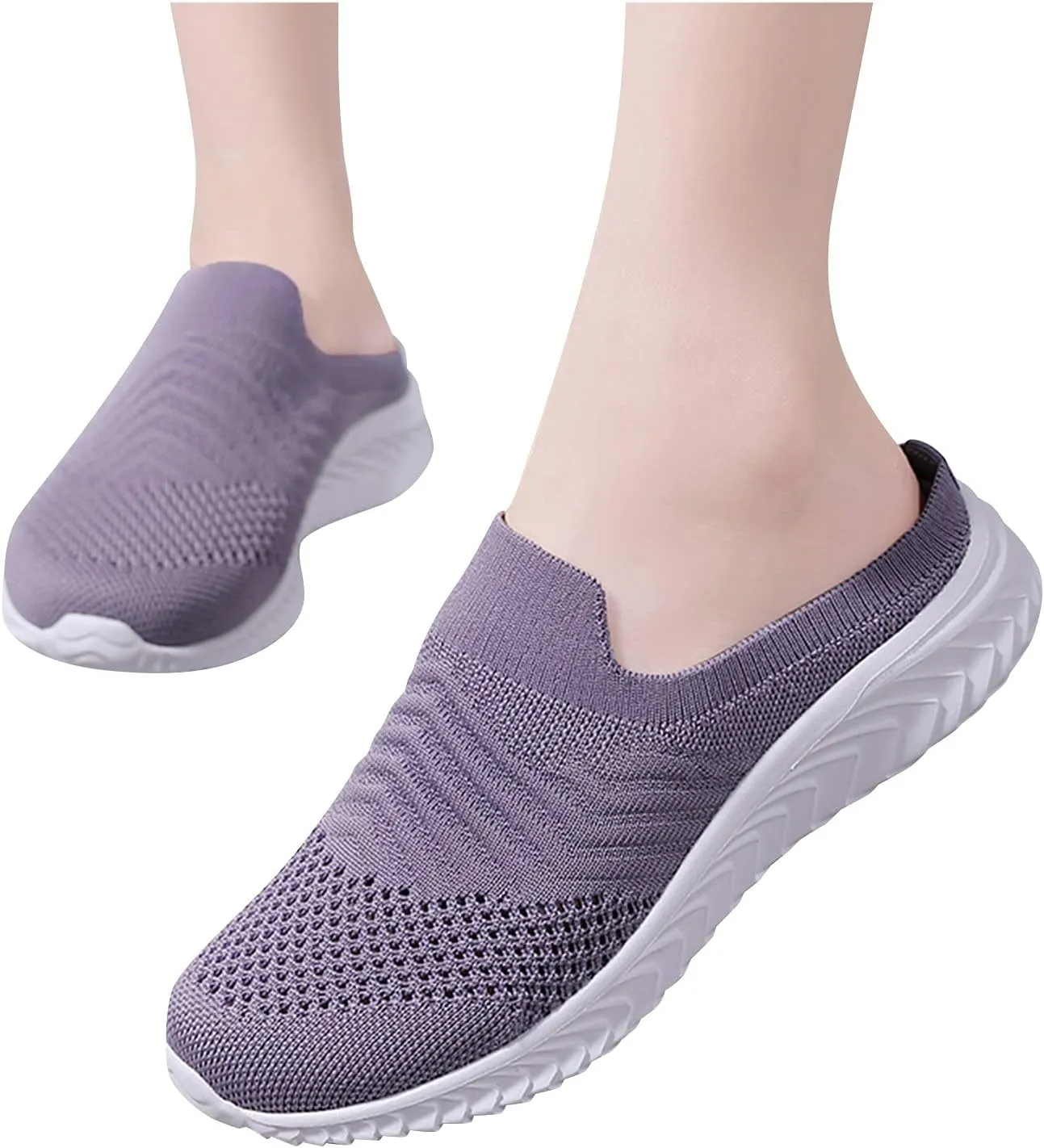 Women's White Fashion Sneakers Platform Sneakers for Women Fashion Flat Shoes for Women Comfortable Dressy Slip on Womens Loafers Wide Width Womens Slip On Sneakers