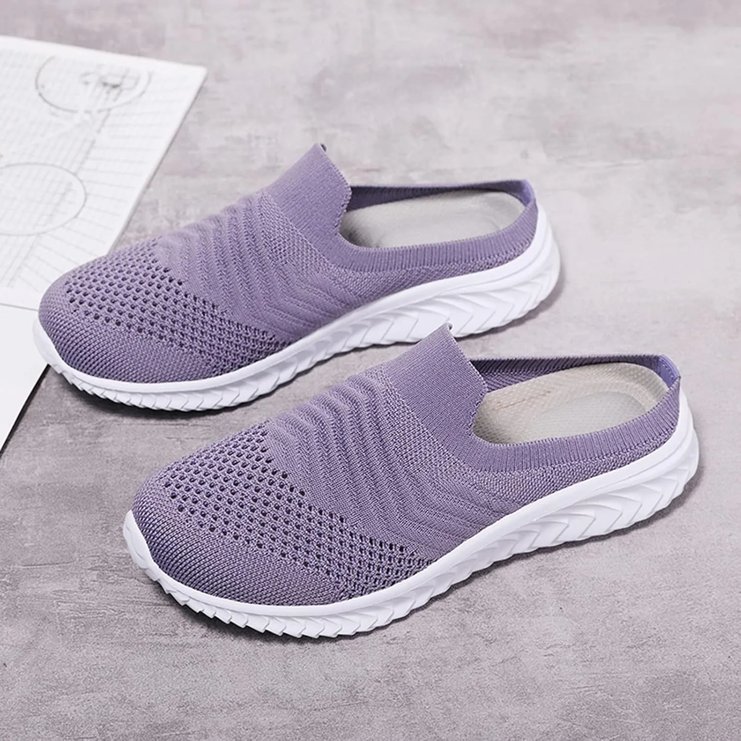 Women's White Fashion Sneakers Platform Sneakers for Women Fashion Flat Shoes for Women Comfortable Dressy Slip on Womens Loafers Wide Width Womens Slip On Sneakers