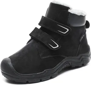 YUKTOPA Kids Winter Outdoor Ankle Hiking Boots Warm Fur Snow Boots Anti Skid Trekking Walking Shoes for Boys Girls