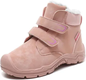 YUKTOPA Kids Winter Outdoor Ankle Hiking Boots Warm Fur Snow Boots Anti Skid Trekking Walking Shoes for Boys Girls